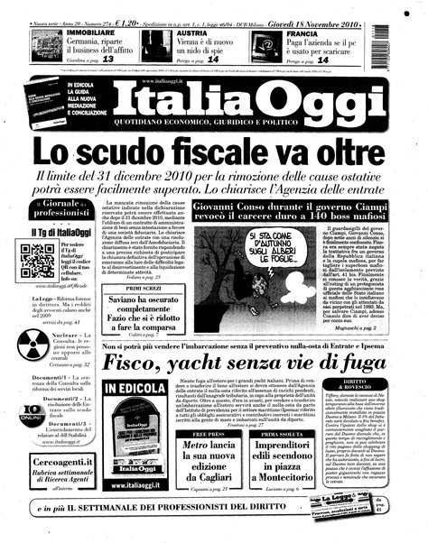 Italia oggi : quotidiano di economia finanza e politica